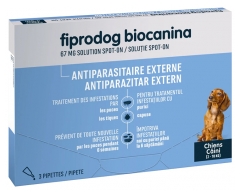 Biocanina Fiprodog Solution Spot-On Petits Chiens 3 Unit&eacute;s