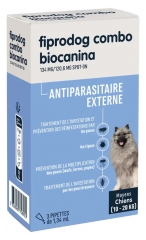 Biocanina Fiprodog Combo Moyens Chiens de 10-20 kg 3 Pipettes
