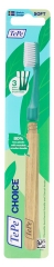 TePe Choice Brosse &agrave; Dents en Bois de H&ecirc;tre R&eacute;utilisable + 3 T&ecirc;tes Soft