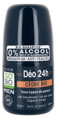 L&eacute;a Nature SO BIO &eacute;tic Men D&eacute;o 24H C&egrave;dre Roll-On Biologique 50 ML