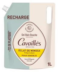 Cavaill&egrave;s Gel Bain Douche &Eacute;clat de Mimosa Peaux Sensibles &Eacute;co-Recharge de 1 Litre