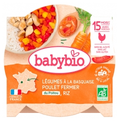 Babybio L&eacute;gumes Basquaise & Poulet Fermier Riz 15 Mois et + 260 g