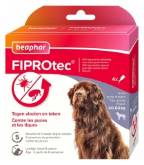 Beaphar Fiprotec 402 mg Solution Spot-On Chiens Grande Taille 40 &agrave; 60 kg 4 Pipettes