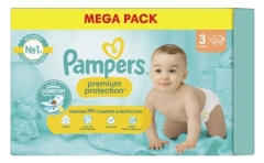 Pampers Premium Protection T3 114 Couches (6-10 kg)