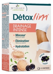 Les 3 Ch&ecirc;nes D&eacute;toxlim Drainage Intense - Minceur, &Eacute;limination, Hydratation - 15 Comprim&eacute;s Effervescents