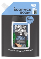 Le Petit Marseillais Gel Douche Rafra&icirc;chissant 4 en 1 Min&eacute;raux & Bois de C&egrave;dre Eco Recharge 500 ML