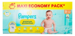 Pampers Premium Protection Skin Comfort T3 Maxi Pack 112 Couches 6-10 kg