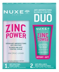 Nuxe Zinc Power S&eacute;rum Anti-Imperfections Anti-Boutons 30 ML + Fluide Matifiant R&eacute;ducteur de Pores 15 ML OFFERT