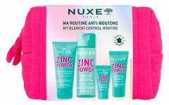 Nuxe Zinc Power Trousse Tissu Ma Routine Anti-Boutons 4 Produits