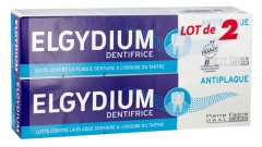 Pierre Fabre Oral Care Elgydium Dentifrice Anti-Plaque - Offre Sp&eacute;ciale Duo 2 x 75 ml