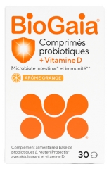 BioGaia Comprim&eacute;s Probiotiques + Vitamine D 30 Unit&eacute;s &agrave; Croquer