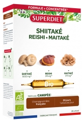 Superdiet Shiitake Reishi Maitake Bio - 20 Ampoules de 15 ml