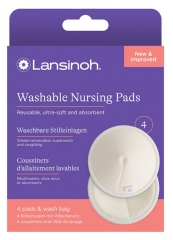 Lansinoh Coussinets d'Allaitement Lavables 4 Unit&eacute;s
