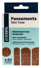 Stentil Skin Tone Pansements R&eacute;sistants &agrave; l'Eau & Respirants 40 Unit&eacute;s