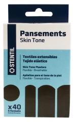Stentil Skin Tone Pansements Textiles Extensibles 40 Unit&eacute;s