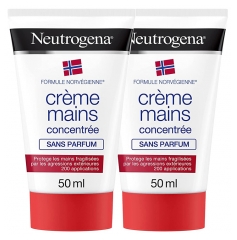 Neutrogena Duo Cr&egrave;me Mains Apaisante Sans Parfum (-10% Sur le Lot) Tube de 2 X 50 ml