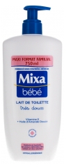 Mixa B&eacute;b&eacute; Lait de Toilette Hypoallerg&eacute;nique Tr&egrave;s Doux 750 ml
