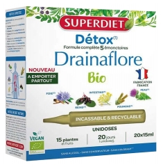 Superdiet Drainaflore Bio - 20 Unidoses de 15 ml