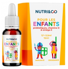 Nutri&Co Probiotiques Enfant Vitamine D & Om&eacute;ga 3 15 ml