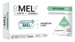 8Mel+ M&eacute;latonine 1 mg 30 Unit&eacute;s Bi-Couches