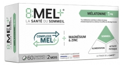 8Mel+ M&eacute;latonine 1 mg 60 Unit&eacute;s Bi-Couches