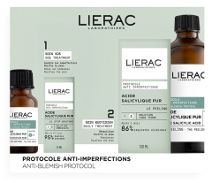 Lierac Protocole Anti-Imperfections Acide Salicylique Pur Peeling 100 ml + Acide Salicylique Pur Stop Bouton 15 ml