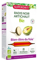 Superdiet Radis Noir Artichaut Bien-&Ecirc;tre du Foie Bio 20 Unit&eacute;s