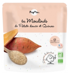 Popote Les Moulin&eacute;s Patate Douce et Quinoa 8 Mois et + Bio 180 g