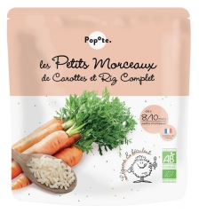 Popote Les Petits Morceaux Carottes et Riz Complet 8/10 Mois et + Bio 190 g