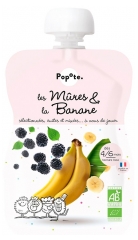 Popote Gourde Les M&ucirc;es & La Banane Bio D&egrave;s 4/6 Mois 120 g