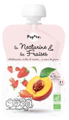 Popote Gourde La Nectarine & Les Fraises Bio D&egrave;s 4/6 Mois 120 g