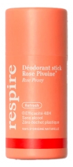 Respire D&eacute;odorant Rose Pivoine&nbsp;Stick Solide Efficacit&eacute; 48H Carton Bio 50 g