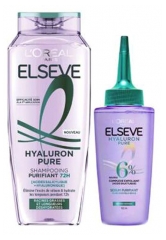 L'Or&eacute;al Paris Elseve Hyaluron Pure Shampoing Purifiant 72H Racines Grasses 250 ml + Elseve Hyaluron Pure S&eacute;rum Purifiant Complexe Exfoliant Racines Grasses 102 ml