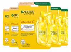Garnier SkinActive Vitamin C Masque Tissu S&eacute;rum Booster &Eacute;clat 5 x 28 ML