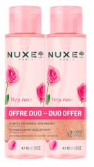 Nuxe Very rose Eau Micellaire Apaisante 3-en-1 Visage et Yeux Lot de 2 x 400 ml