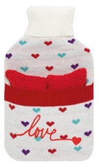 Plic Care Bouillotte avec Housse Coeurs 2 L + Paire de Chaussettes