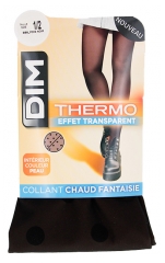 DIM Collant Fantaisie Thermo Effet Transparent Noir 1 Unit&eacute;