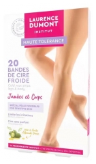 Laurence Dumont Institut Haute Tol&eacute;rance 20 Bandes de Cire Froide Corps & Jambes 