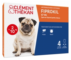 Cl&eacute;ment Th&eacute;kan Fiprokil Chien 2-10 kg &Eacute;tui de 4 Pipettes 0,67 ml