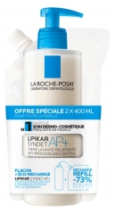 La Roche-Posay Lipikar Syndet Ap+ Cr&egrave;me Lavante Relipidante 400 ml + &Eacute;co-Recharge 400 ml