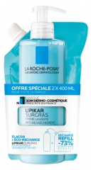 La Roche-Posay Lipikar Surgras Cr&egrave;me Lavante Anti Dess&egrave;chement 400 ml + &Eacute;co Recharge de 400 ml