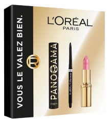 L'Or&eacute;al Paris Coffret Cadeau Panorama Mascara 9,9 ml + Infaillible Grip 5 g + Color Riche Satin Rose Tendre 4,5 g
