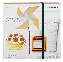 Korres Eau de Toilette White Tea Vaporisateur 50 ml + Lait Corps White Tea Tube 125 ml