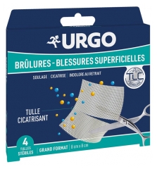 Urgo Br&ucirc;lures & Blessures Superficielles Bo&icirc;te de 4 Tulles St&eacute;riles
