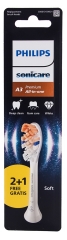 Philips Sonicare A3 Premium All-In-One 3 T&ecirc;tes de Brosse de Rechange Souple dont 1 Offerte 