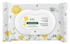 Klorane 25 Lingettes &agrave; L'Eau B&eacute;b&eacute;