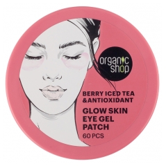 Organic Shop Patchs Antioxydant Yeux Hydrogel Th&eacute; Glac&eacute; et Framboise 60 Unit&eacute;s