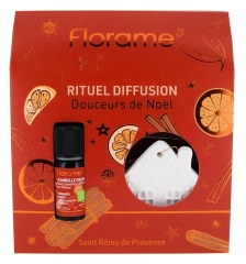 Florame Coffret Huile Essentielle Cannelle Orange Bio 10 ML et sa D&eacute;coration &agrave; Parfumer