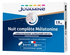 Juvamine Nuit Compl&egrave;te M&eacute;latonine 1,9 mg 30 Unit&eacute;s Bi-Couches