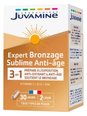 Juvamine Expert Bronzage Sublime Anti-&Acirc;ge 3-en-1 Pr&eacute;pare &agrave; l'Exposition Anti-Oxydant et Anti-&Acirc;ge Soutient le Bronzage 60 G&eacute;lules